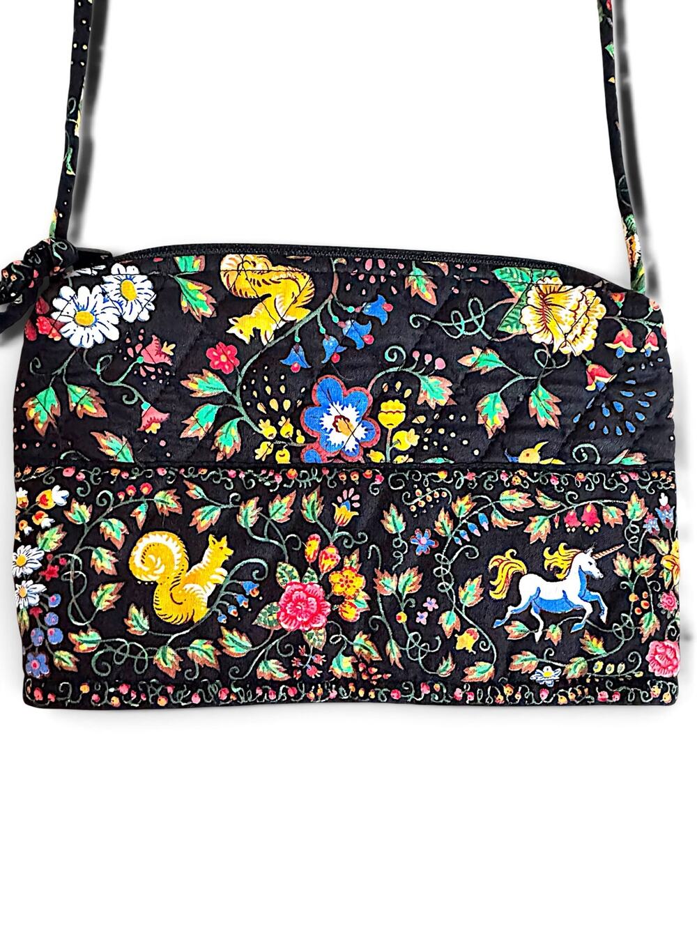 Vintage Vera Bradley Tavern on the Green Crossbody Bag 90s Rare Unicorn